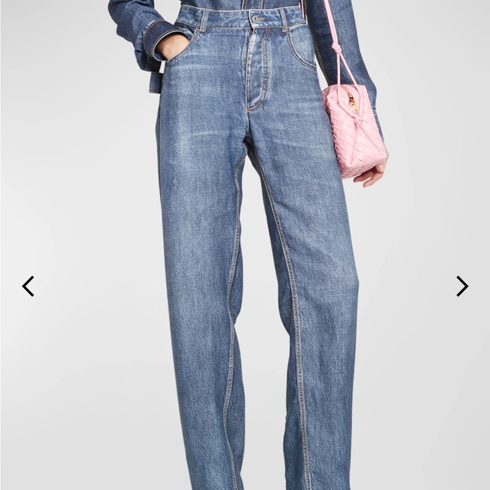 Bottega Veneta Denim print silk trousers